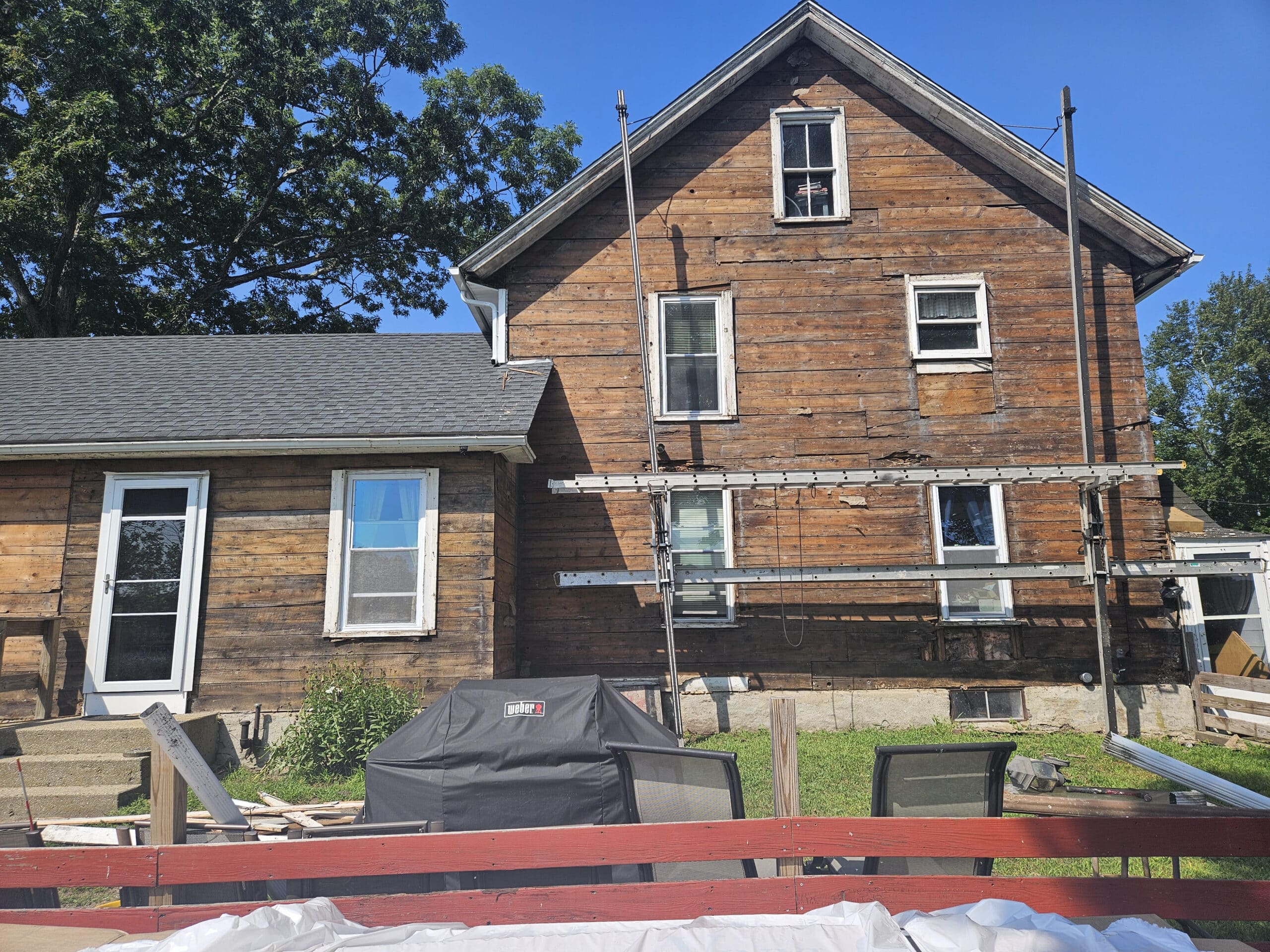 Before Installed CertainTeed Cypress Vinyl Siding, Ledyard CT, JS and R Roofing, Vinyl siding installation near me (1)