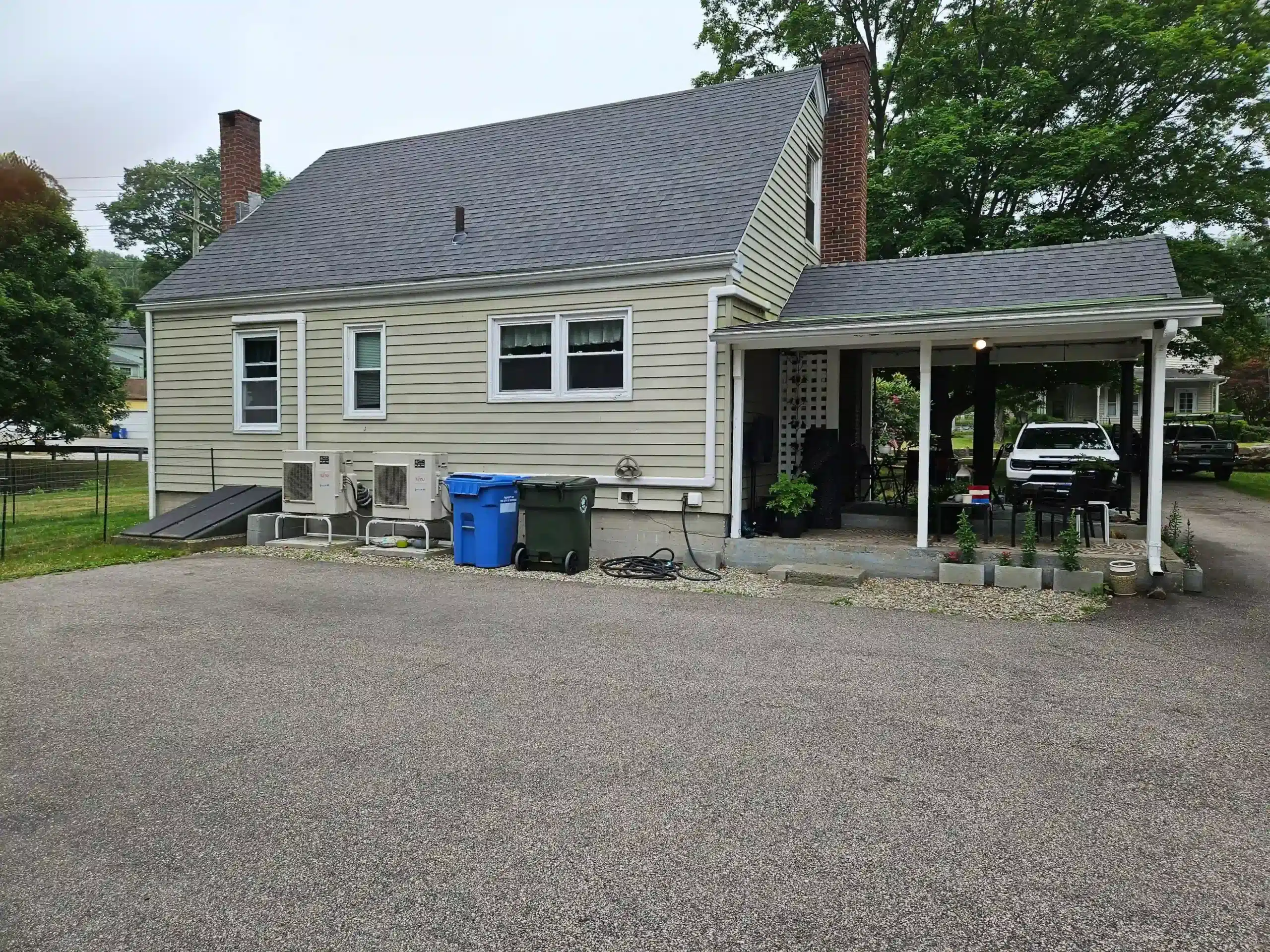 CertainTeed Pewterwood roof replacement completed by JS & R Roofing Company on a residential home in Lisbon, CT, featuring durable asphalt shingles and enhanced curb appeal.